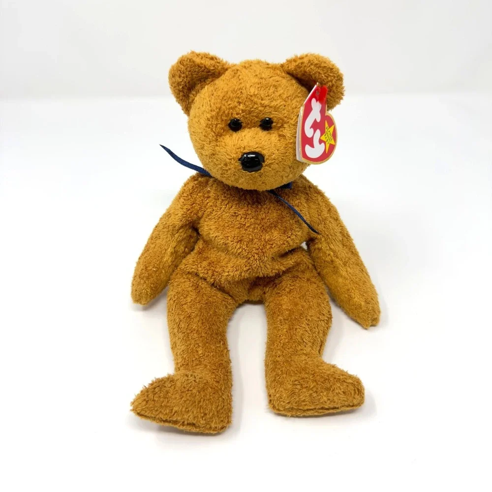 Ty Fuzz Bear Beanie Baby Plush Beanie Babies Tag Errors Brown Retired 1998‎